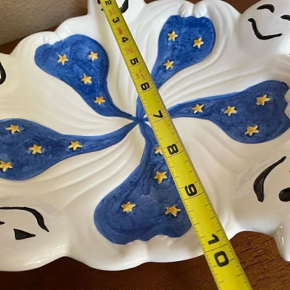Pacific Rim Hand Painted Ghost Stars Plate Vintage HTF! - Picture 4 of 11